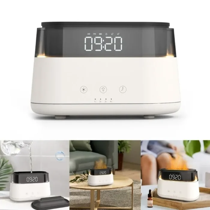 flame-humidifier-with-clock