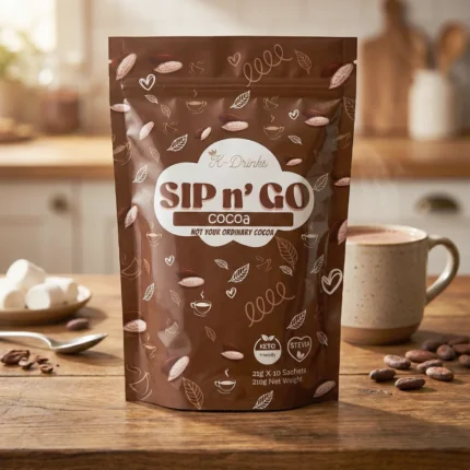 K-Drinks Sip n’ Go Cocoa – 21g × 10 Sachets