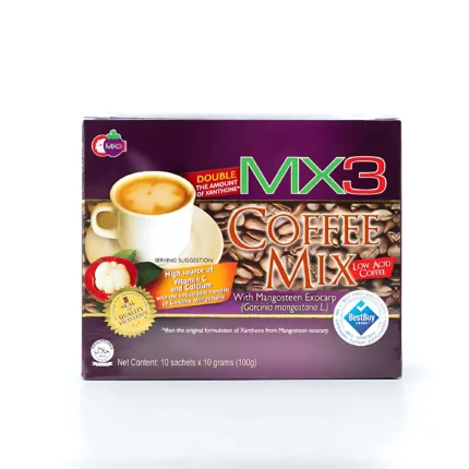 MX3 Coffee Mix with Mangosteen Exocarp – 10 Sachets x 10g (100g Box)