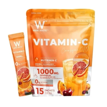 Wink White Vitamin C CoQ10 Plus – 15 Sachets x 12g